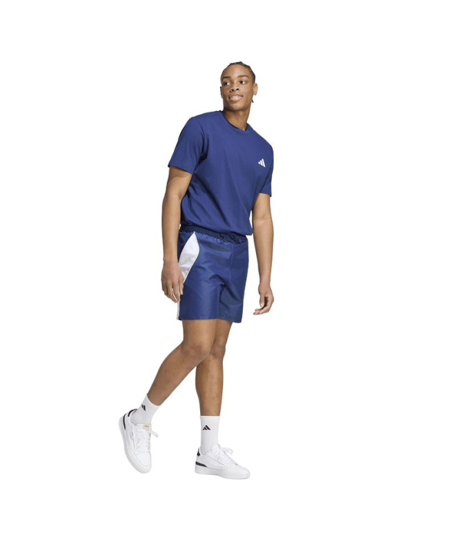 T-shirt bleu Adidas Stadium Collegiate Homme