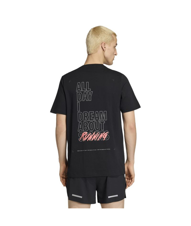 Camiseta Running masculina Adidas com slogan,...