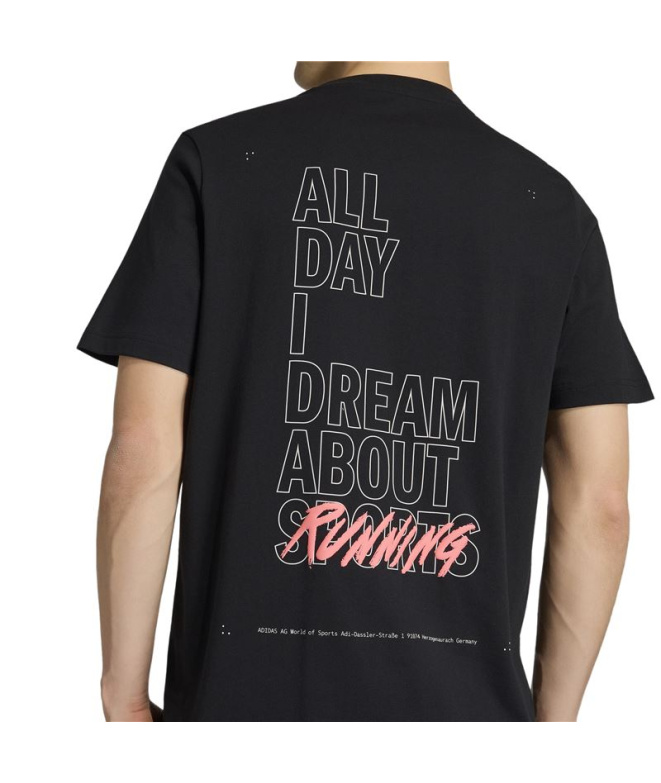 Camiseta Running masculina Adidas com slogan,...