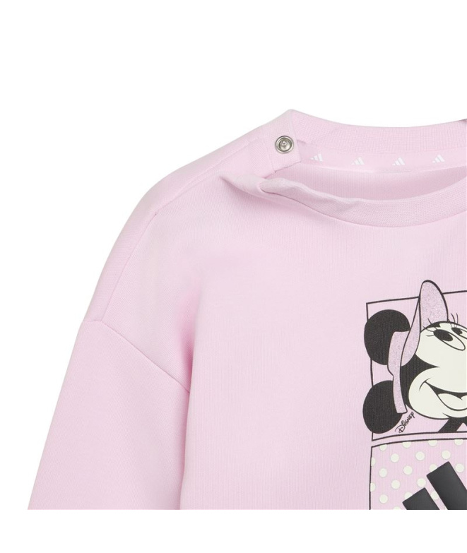 Conjunto Infantil Disney Minnie Mouse rosa/branco