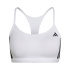 Brassiere de sport adidas Opt Ess 3 Bands LS Fitness Blanc/Noir