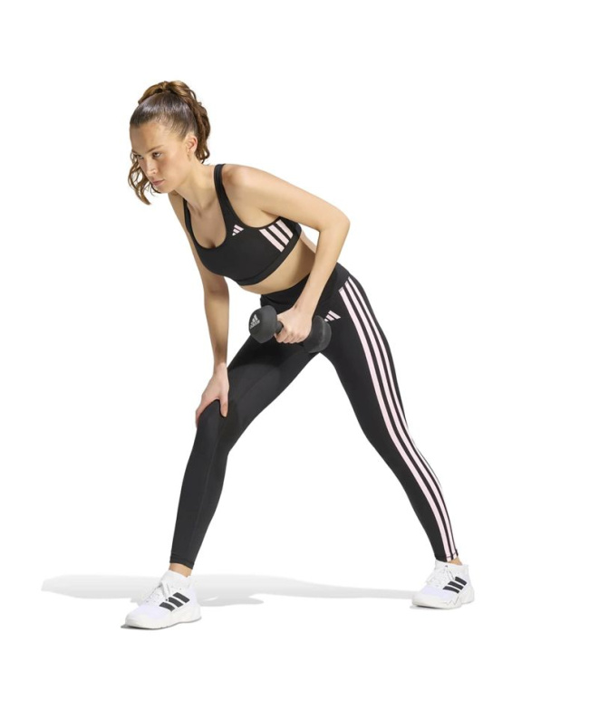 Collants Fitness adidas Opt Ess à 3 bandes, noirs