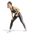 Collants Fitness adidas Opt Ess à 3 bandes, noirs