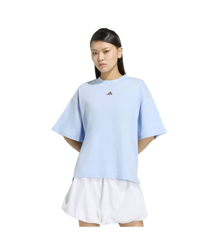T-shirt adidas W 3 bandes Gfx 2 bleu