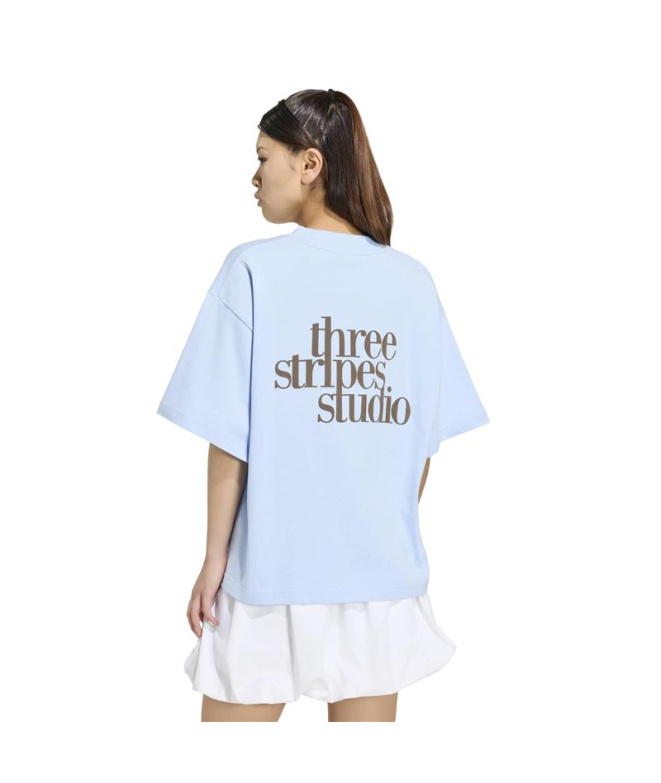 T-shirt adidas W 3 bandes Gfx 2 bleu