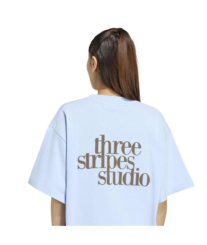 T-shirt adidas W 3 bandes Gfx 2 bleu