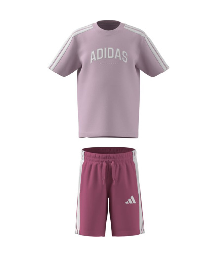 Conjunto adidas Lk Colleg Set Infantil Rosa