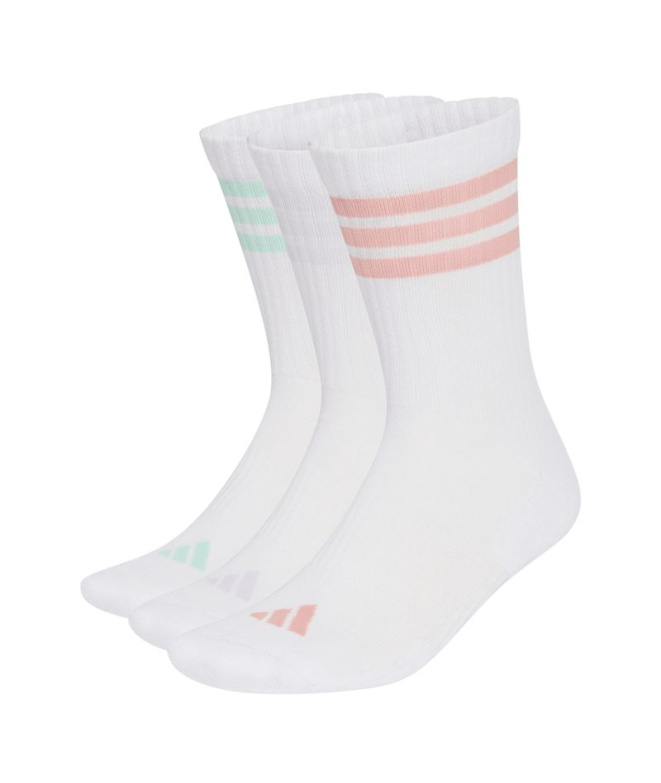 Meias adidas 3 Bandas Ess C Crw 3P...