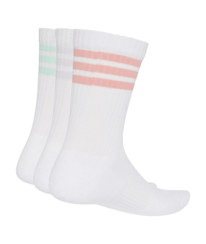Meias adidas 3 Bandas Ess C Crw 3P...