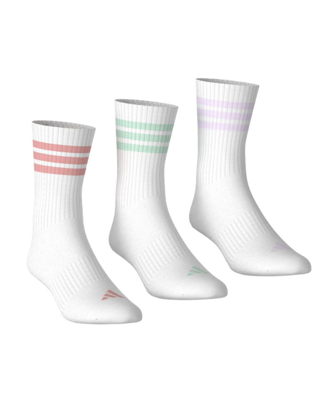 Meias adidas 3 Bandas Ess C Crw 3P...