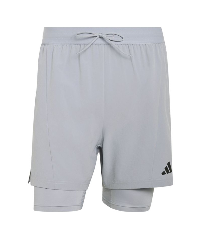 Calça Fitness Homem adidas D4T 2 em 1, prata