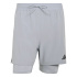 Calça Fitness Homem adidas D4T 2 em 1, prata