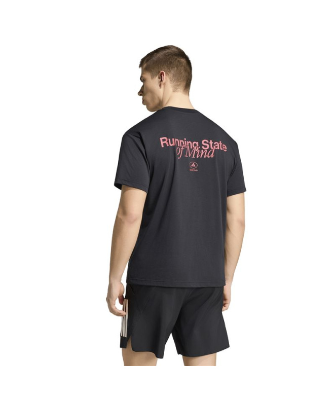 Camiseta Running Homem adidas State Of Mind, preta