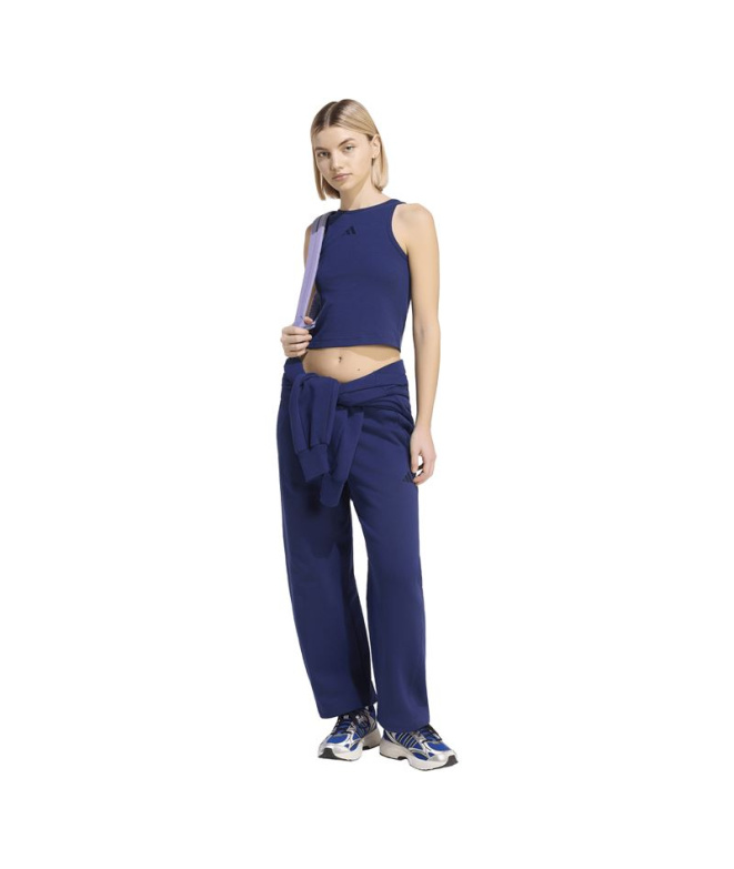 Haut Adidas Femme petit logo, bleu foncé