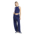 Top Mulher Adidas com logo pequeno, azul escuro.