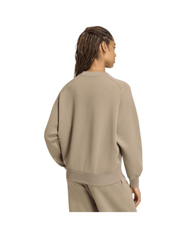 Moletom Mulher Adidas Soft Lux Loose cáqui