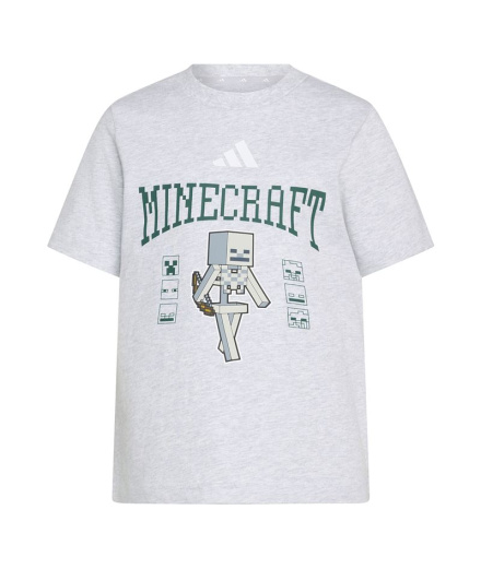Camiseta Adidas Minecraft Infantil Gris