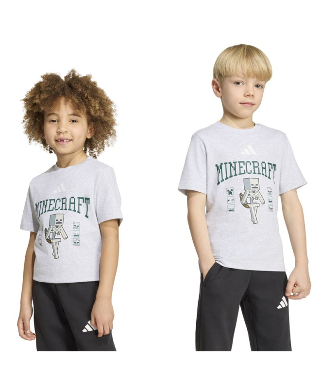 T-shirt Enfant Adidas Minecraft gris