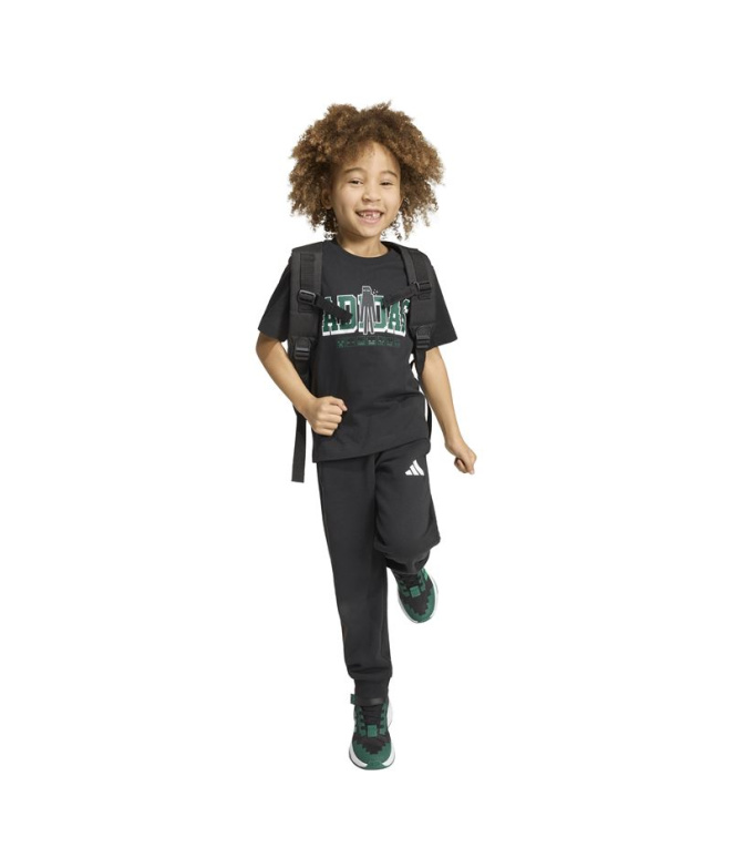 Camiseta Adidas Minecraft Infantil Negro