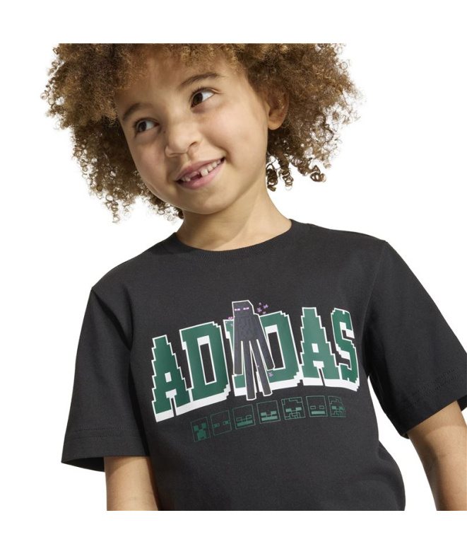 Camiseta Infantil Adidas Minecraft preta