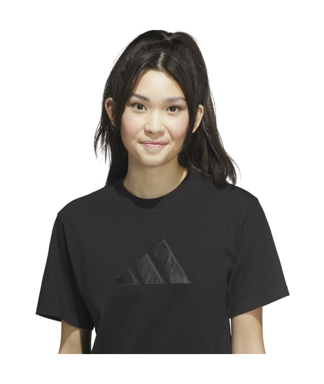 T-shirt Femme Adidas à logo graphique en satin...