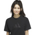 T-shirt Femme Adidas à logo graphique en satin noir