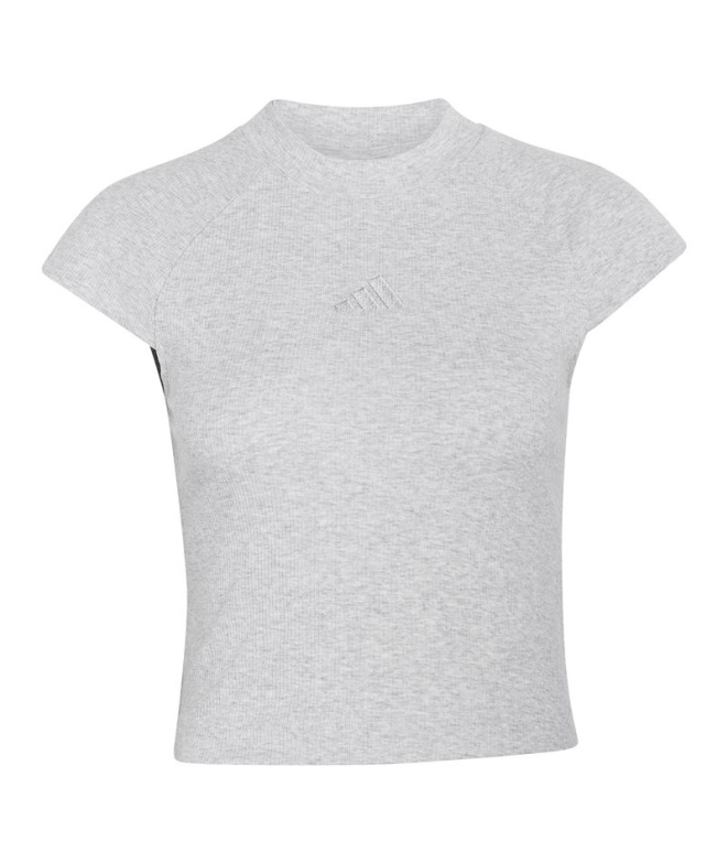 Camiseta Mulher Adidas Kit Small Logo Ribbed,...