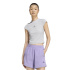 T-shirt côtelé Adidas Kit Small Logo Femme gris
