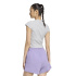 Camiseta Mulher Adidas Kit Small Logo Ribbed, cinza