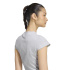 T-shirt côtelé Adidas Kit Small Logo Femme gris