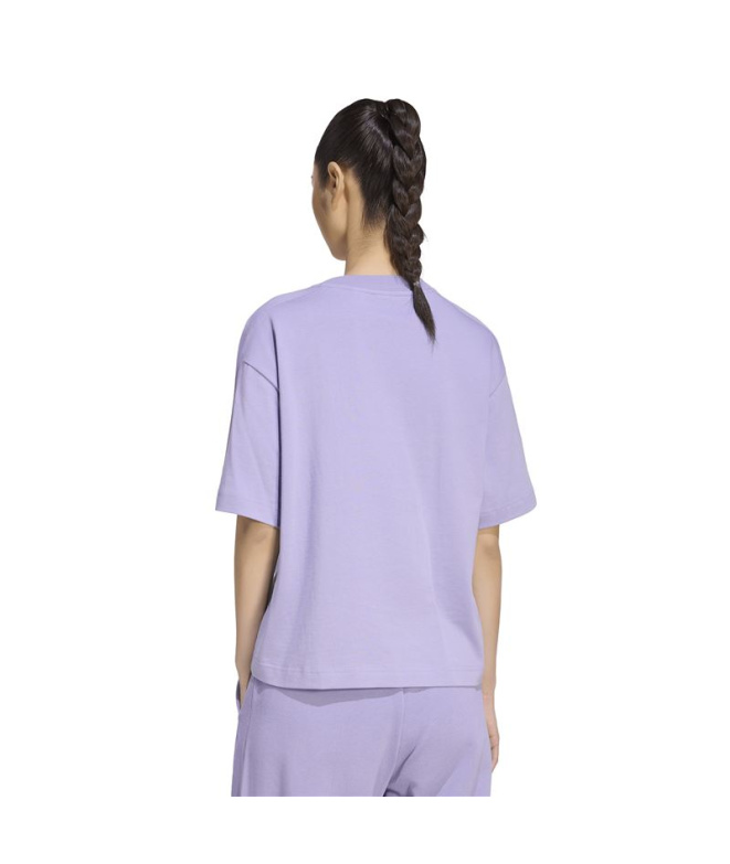 Camiseta Mulher Adidas com logo pequeno, lilás.