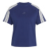 Camiseta Mulher Adidas Kit 3 Stripes azul-escura
