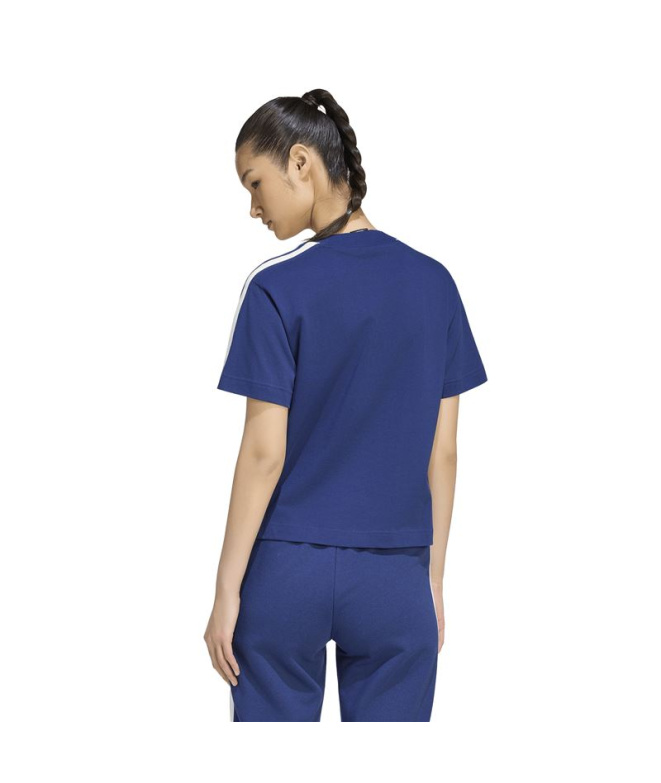 T-shirt Femme Adidas Kit 3 bandes bleu foncé