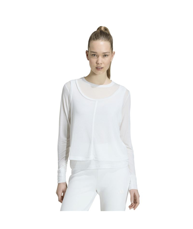 T-shirt Adidas Soft Lux Sheer Femme , couleur...