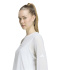 T-shirt Adidas Soft Lux Sheer Femme , couleur blanc cassé