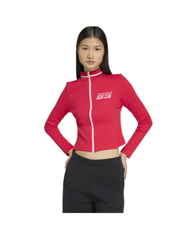 Casaco de corrida Mulher Adidas, vermelha