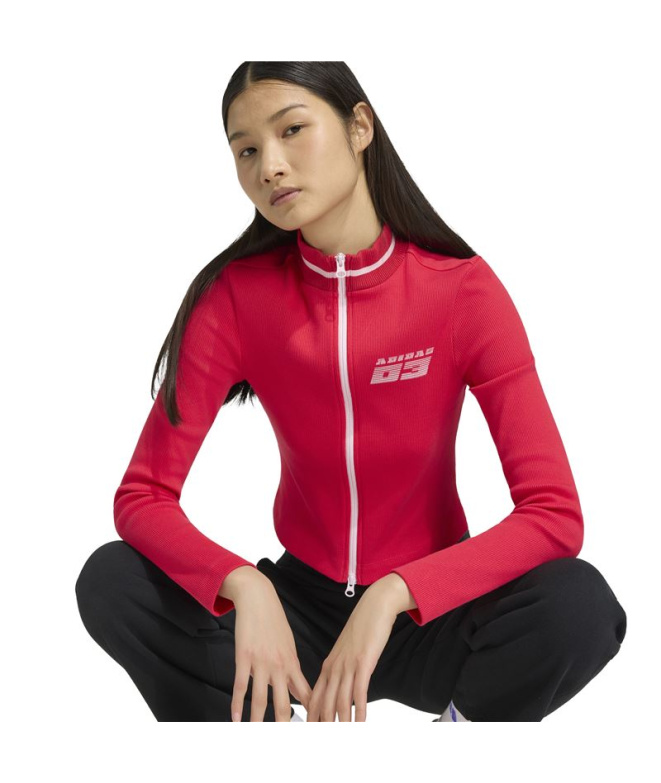 Chaqueta Adidas W Racing Mujer Rojo