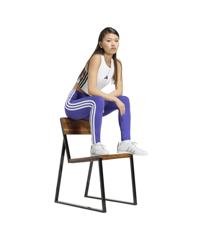 Mallas Adidas Essentials de 3 rayas Mujer Morado