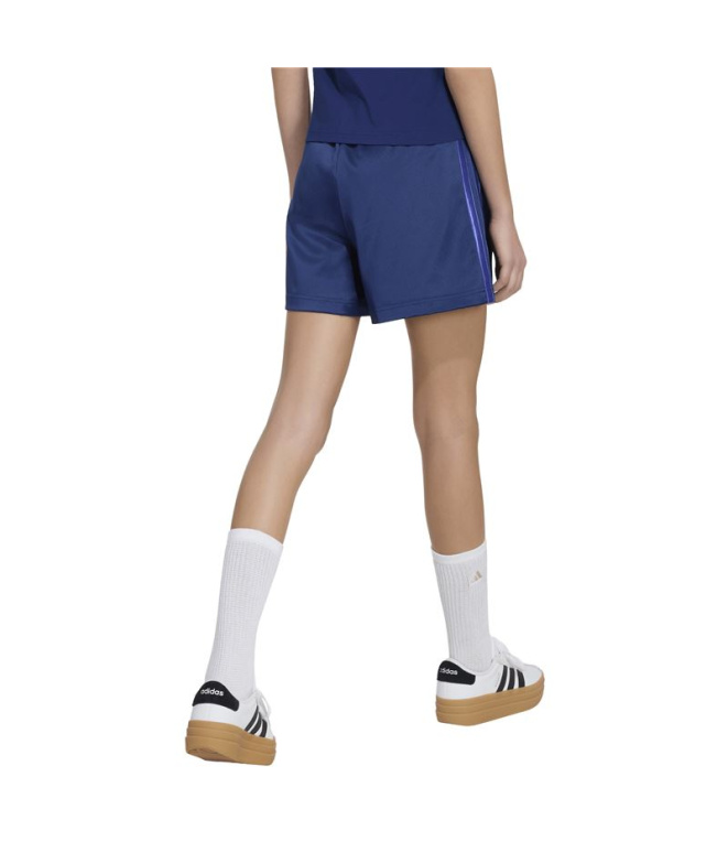 Calça curta Mulher Adidas JG Satin, azul escuro.