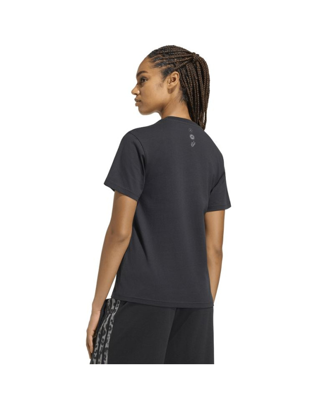 T-shirt Adidas Femme imprimé animal, noir