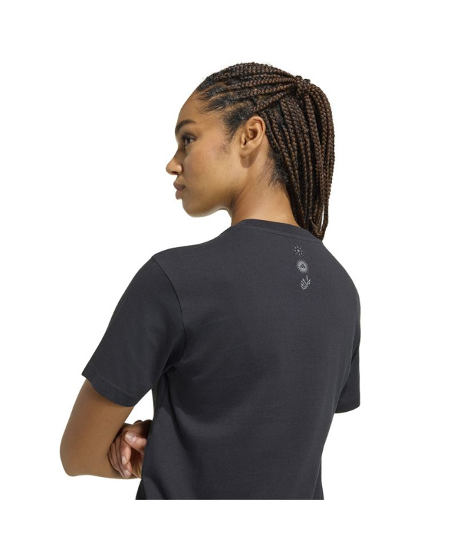T-shirt Adidas Femme imprimé animal, noir