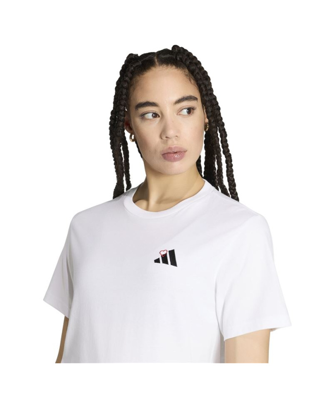Camiseta Mulher Adidas Mini branca