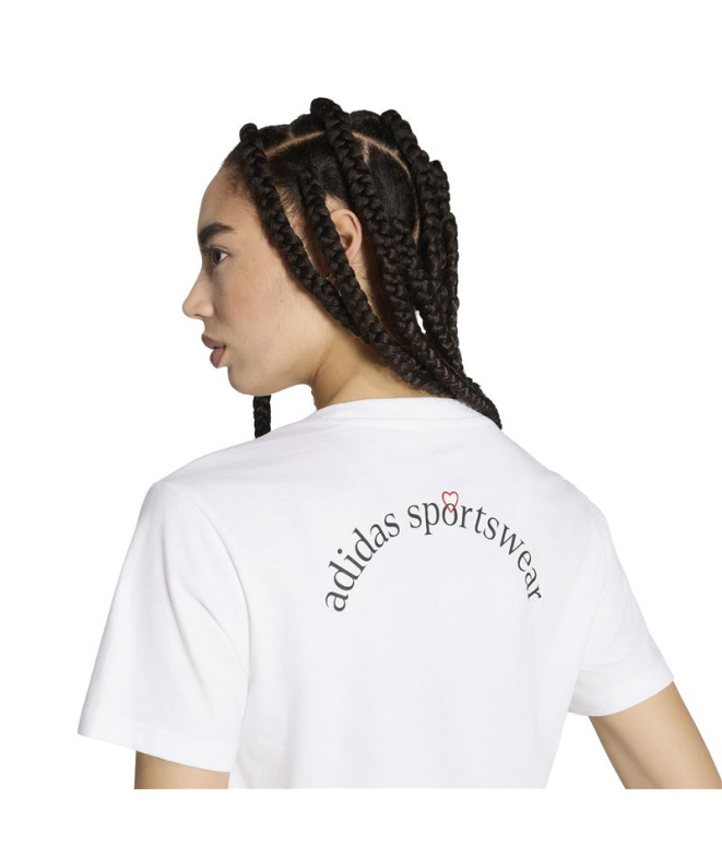 T-shirt Adidas Mini Femme Blanc