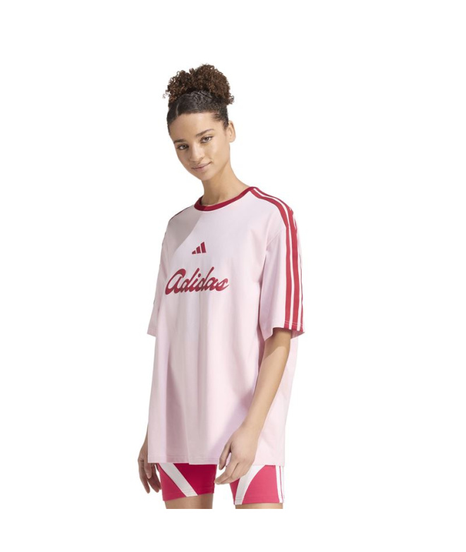 Camiseta Adidas Lux Tiro Loose Graphic Mujer Rosa