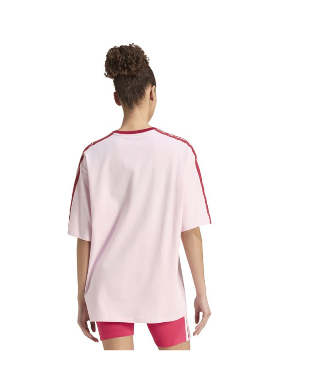 T-shirt rose Adidas Lux Tiro Loose Graphic Femme