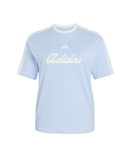 Camiseta Mulher Adidas Lux Tiro Loose Graphic, azul