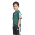 Camiseta Adidas Essentials 3 Bandas Infantil Verde/Blanco