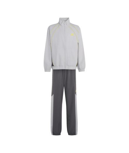 Chándal Adidas Color Block Infantil Gris/lima
