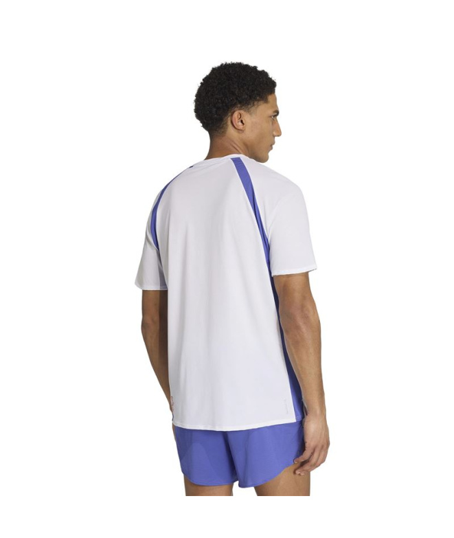 Camiseta Running adidas Adizero AM branca/Inddua