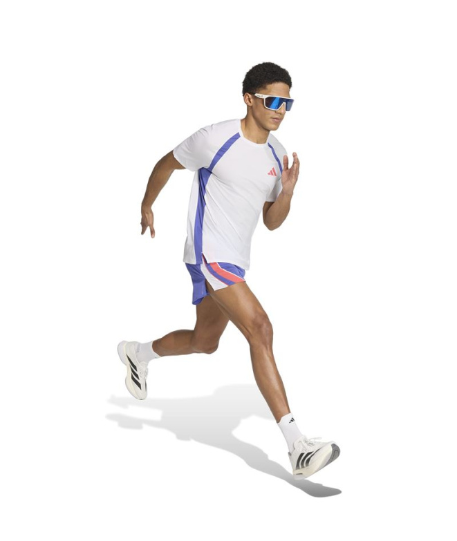 T-shirt Running adidas Adizero AM Blanc/Indus
